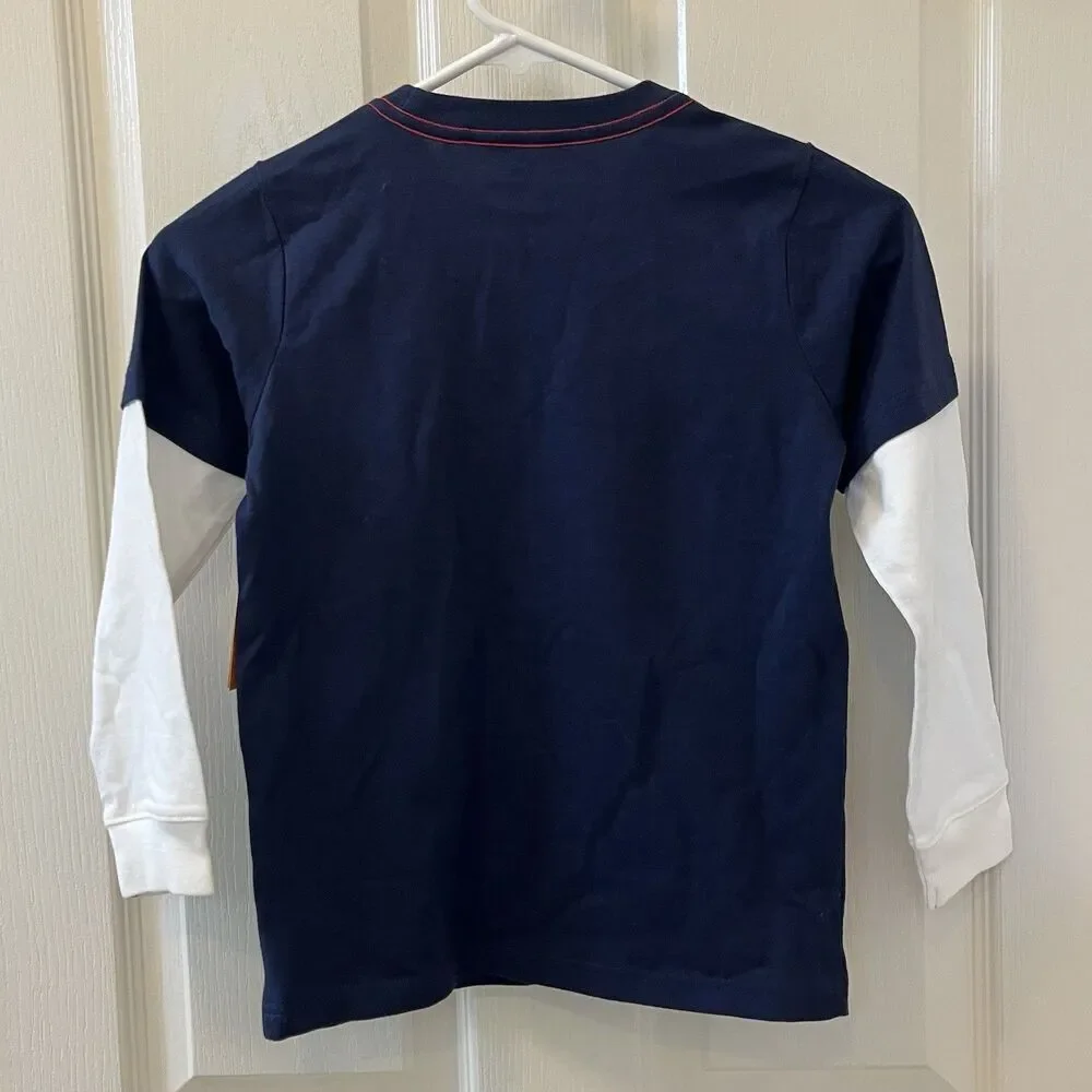 Gymboree Aviator School Parachute Sloth Airplane Applique Layered Top Boys 6 NWT